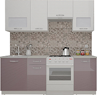 Кухонный гарнитур ВерсоМебель ЭкоЛайт-5 2.1 (белый/глициния) - 
