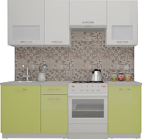 Кухонный гарнитур ВерсоМебель ЭкоЛайт-5 2.2 (белый/лайм) - 