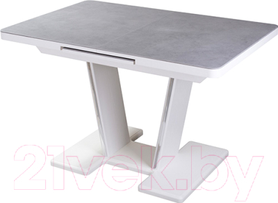 Обеденный стол Домотека Болеро ПР-1 80x120-159 (серый/белый/03)