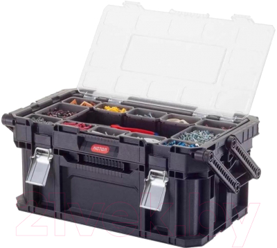 Ящик для инструментов Keter Connect Canti Tool Box Euro Pro / 238275 (черный) - инструменты и крепеж в комплект не входят