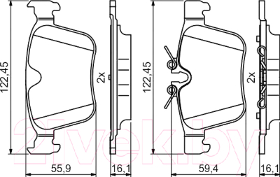 

Тормозные колодки Bosch, 0986494819