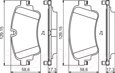 

Тормозные колодки Bosch, 0986494833