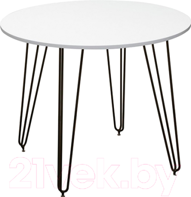 Обеденный стол Nowy Styl Aller Black H18 90x75 (белый)