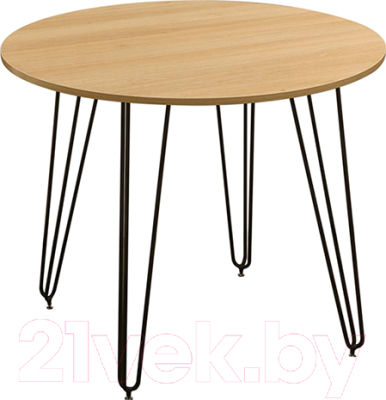 Обеденный стол Nowy Styl Aller Black H18 90x75 (дуб нагано)