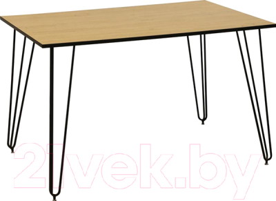 Обеденный стол Nowy Styl Aller Black H18 120x80x75 (дуб камен/черный)