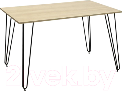 Обеденный стол Nowy Styl Aller Black H18 120x80x75 (дуб нагано)