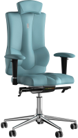Кресло офисное Kulik System Elegance экокожа (синий с подголовником) - 