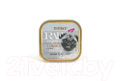 Влажный корм для собак TiTBiT RAF с кроликом (100г)