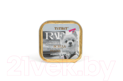 Влажный корм для собак TiTBiT RAF с индейкой (100г)