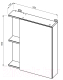 Миниатюра изображения товара Шкаф с зеркалом для ванной АВН Эко+ 55 / 13.36(3)
