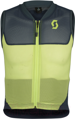 Защитный жилет горнолыжный Scott AirFlex Jr Vest Protector / 271920-4296 (XXS, голубые ночи/лимонно-желтый)