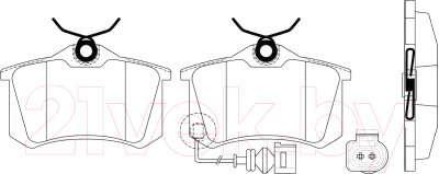 

Тормозные колодки NiBK, PN0019W