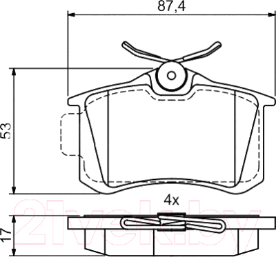 

Тормозные колодки Bosch, 0986495455