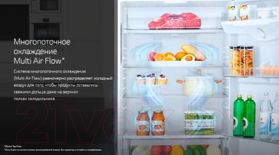 Холодильник с морозильником LG GA-B379SLUL