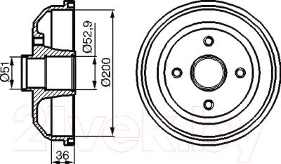

Тормозной барабан Bosch, 0986477134