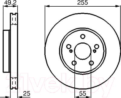 Тормозной диск Bosch 0986478584