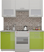 Кухонный гарнитур ВерсоМебель ЭкоЛайт-6 1.8 (белый/лайм яркий) - 