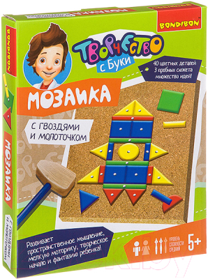 

Развивающая игра Bondibon, Мозаика с гвоздями и молоточком 2 / ВВ2692