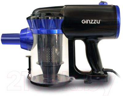 Вертикальный пылесос Ginzzu VS117 (черный/синий)