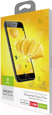 Защитная пленка для телефона Baseus Light-Thin Protective Tempered Glass Film для iPhone 7+