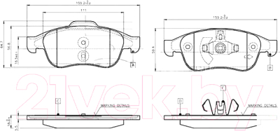 

Тормозные колодки Bosch, 0986495416