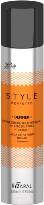 Лак для укладки волос Kaaral Style Perfetto Definer без газа экстрасильной фиксации (350мл)