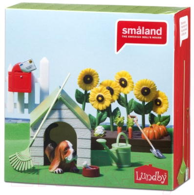 Комплект аксессуаров для кукольного домика Lundby Садовый набор с питомцем / LB-60509000