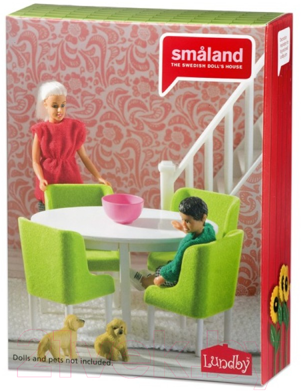 Комплект аксессуаров для кукольного домика Lundby Обеденная группа / LB-60209000