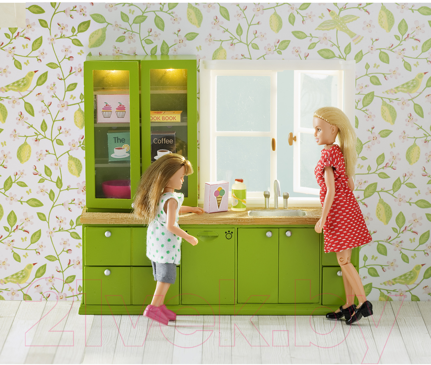 Комплект аксессуаров для кукольного домика Lundby Кухонный набор с буфетом / LB-60207700