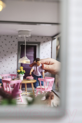 Комплект аксессуаров для кукольного домика Lundby Обеденный уголок / LB-60207900 (розовый)