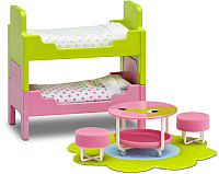 Комплект аксессуаров для кукольного домика Lundby Детская с 2 кроватями / LB-60209700 - 