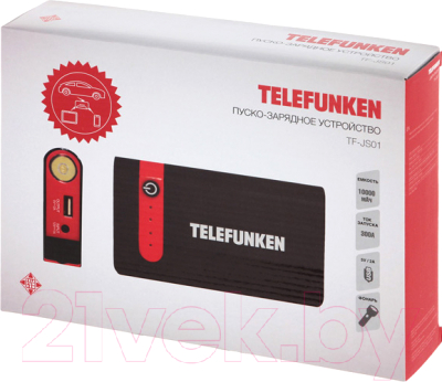 Пуско-зарядное устройство Telefunken TF-JS01 (черный/красный)