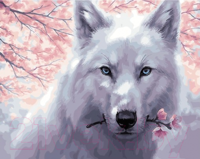 Картина по номерам Picasso Белый волк (PC4050625)
