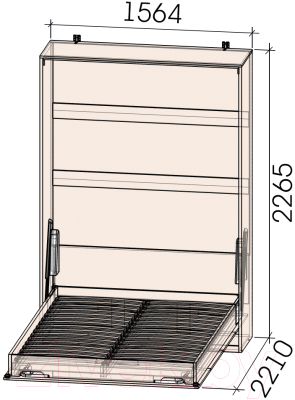 Шкаф-кровать трансформер Интерлиния Innova V140 (бетон/белый)