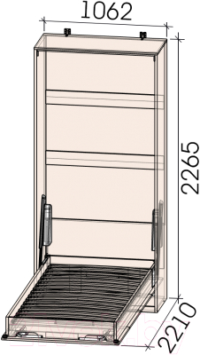 Шкаф-кровать трансформер Интерлиния Innova V140 (дуб сонома/белый)