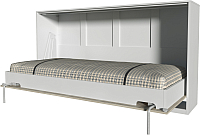Шкаф-кровать Интерлиния Innova H90 (вудлайн/белый) - 