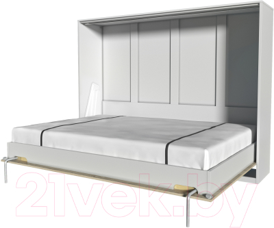 Шкаф-кровать трансформер Интерлиния Innova H140 (бетон/белый)