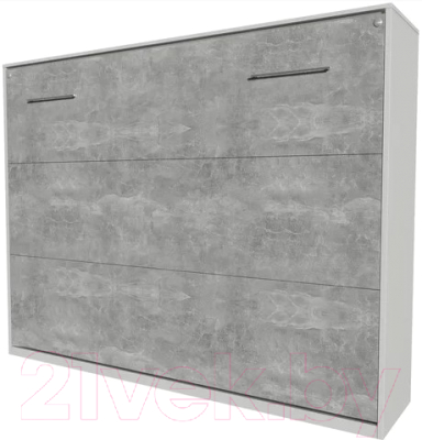 Шкаф-кровать трансформер Интерлиния Innova H140 (бетон/белый)