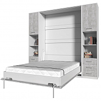 Комплект мебели для спальни Интерлиния Innova V140-1 (бетон/белый) - 