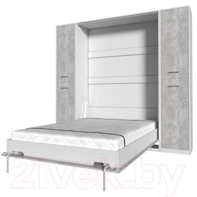 Комплект мебели для спальни Интерлиния Innova V140-2 (бетон/белый)