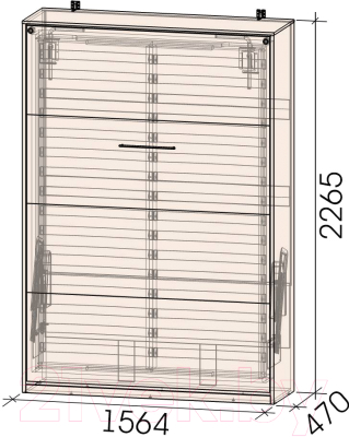 Комплект мебели для спальни Интерлиния Innova V140-2 (вудлайн/белый)