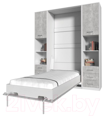 Комплект мебели для спальни Интерлиния Innova V90-1 (бетон/белый)