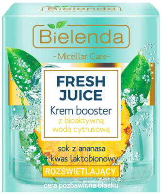 Крем для лица Bielenda Fresh Juice ананас увлажняющий с биоактивной цитрусовой водой (50мл)
