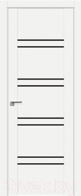 Дверь межкомнатная ProfilDoors Модерн 2.80U 60x200 (аляска/стекло триплекс черный)