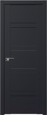 Дверь межкомнатная ProfilDoors Модерн 2.80U 60x200 (черный/стекло триплекс белый)