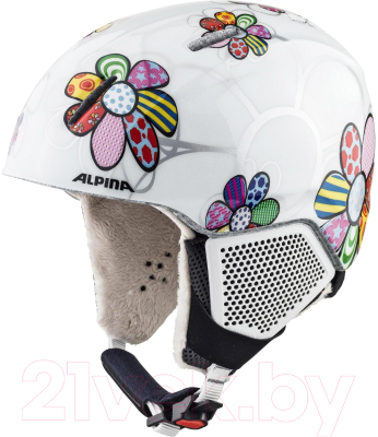 Шлем горнолыжный Alpina Sports 2019-20 Carat LX / A9081-00 (р-р 51-55, цветы)