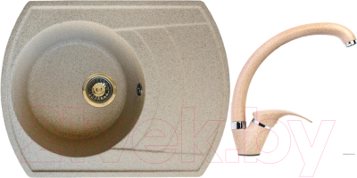 

Мойка кухонная Gerhans, A01 + смеситель LL5936B-21