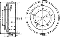 Тормозной барабан Stellox 60262508SX - 