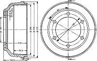 Тормозной барабан Stellox 60262509SX - 