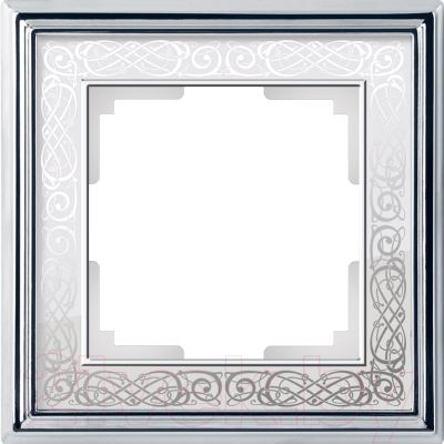 Рамка для выключателя Werkel Palacio WL77-Frame-01 / a041159 (хром/белый)